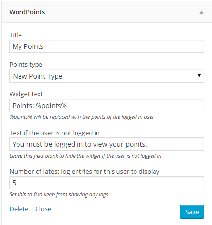 WordPoints Widget