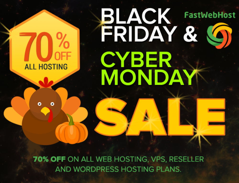 FastWebHost Mega Black Friday And Cyber Monday Sale