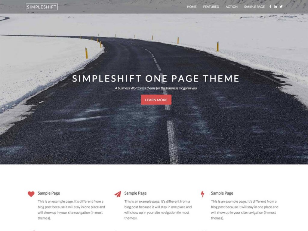 Simple Shift WordPress Theme